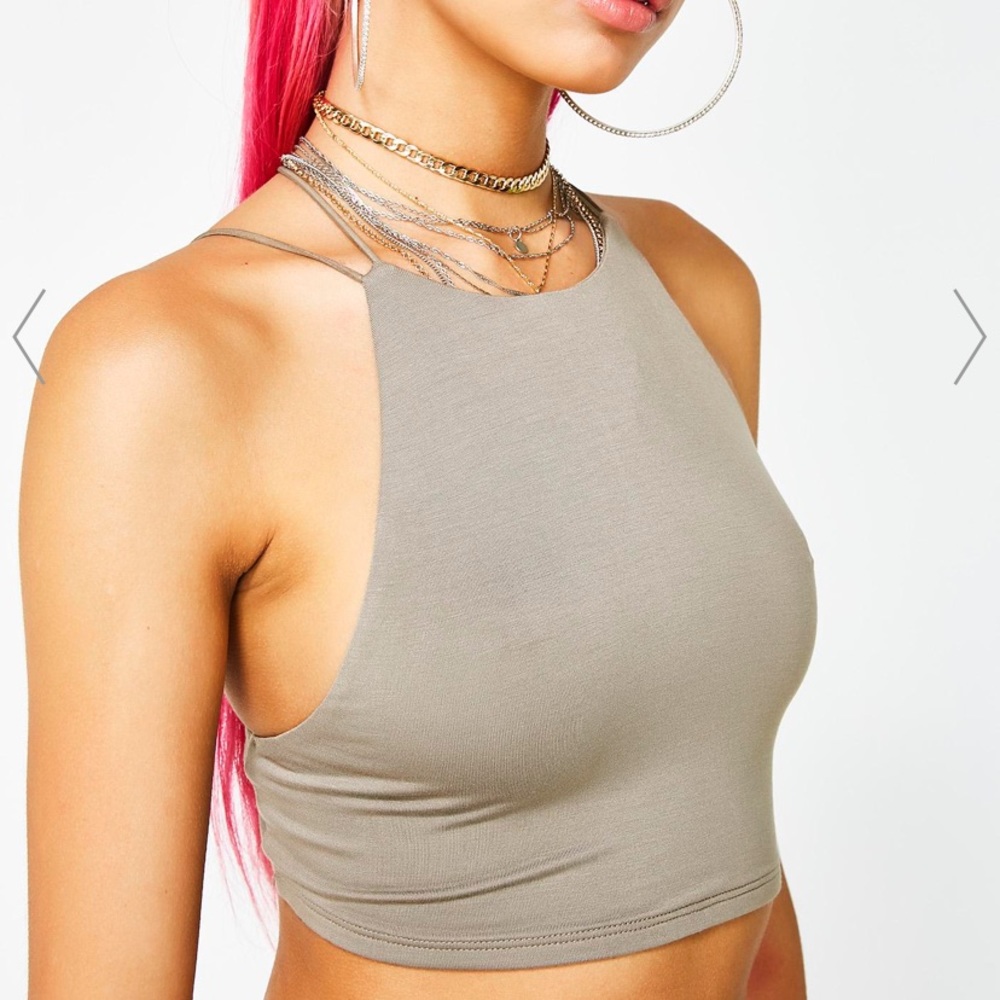 LAST CHANCE Dolls Kill Strappy Nude Crop Top